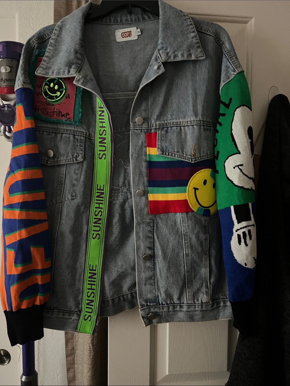 Custom denim jacket men’s Medium by Oops